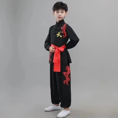 Roupa de terno de artes marciais para menina menino adulto uniforme chinês tradicional wushu - Imagem 1 de 4