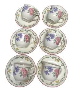 Staffordshire - Chelsea - Teacups and saucers x 6 - Picture 1 of 7