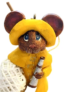 VTG Lighthouse Mouse Ornament Yellow Raincoat Hole in the Wall Gang Kurt Adler - Picture 1 of 9