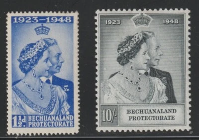Bechuanaland P.    1948    Sc # 147-48    Silver Wedding    VLH     (6009-5) - Image 1 of 2