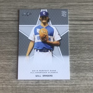 Will Sanders 2019 Perfect Game All American Leaf Card Baseball RC PGAA Mint