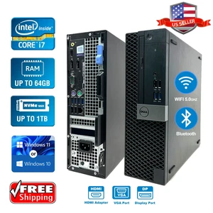 Dell OptiPlex Desktop i7 6th Computer PC Up To 64GB RAM 1TB  NVMe SSD Win 10/11 - Picture 1 of 9