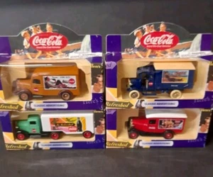 SET OF 4 COCA COLA VANS LLEDO BOXED - Picture 1 of 7