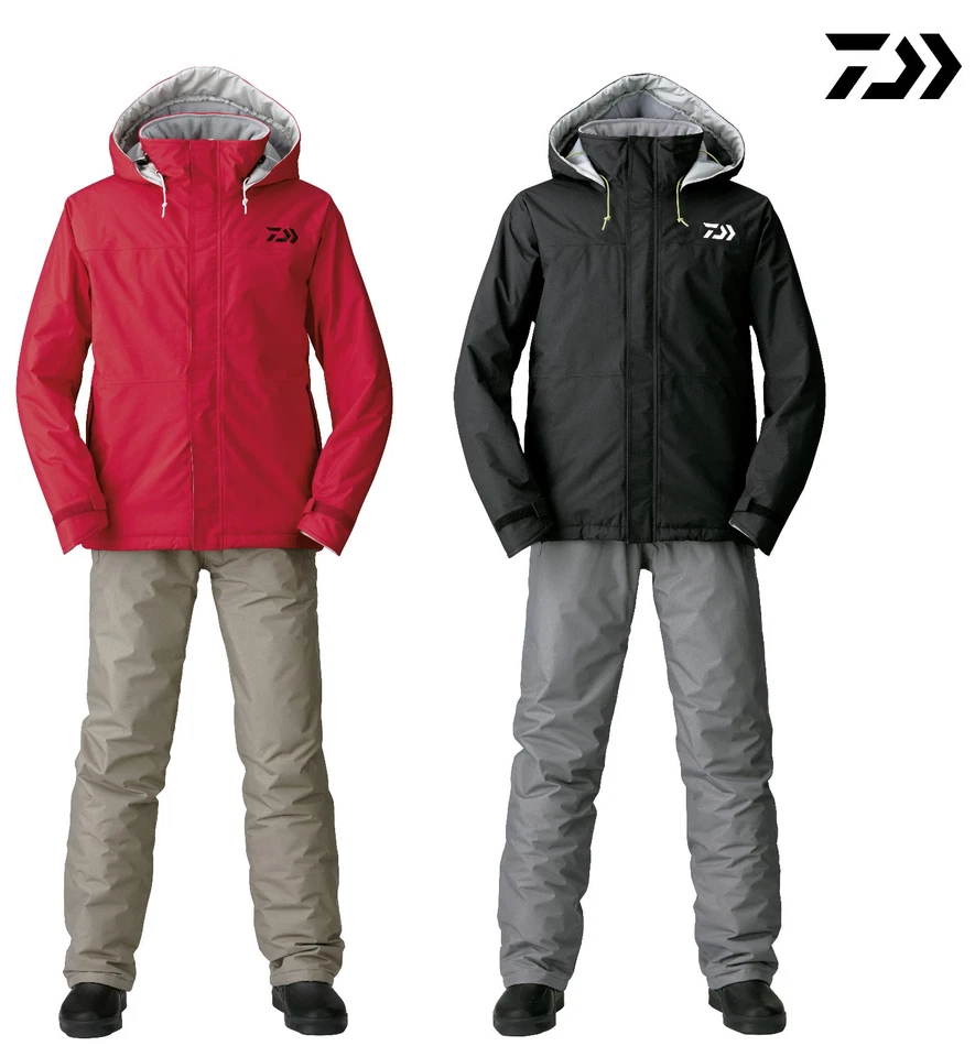 Daiwa Rainmax Tuta Termica Invernale Termico Suit Giacca E Pantalone Nero/Rosso - Imagen 1 de 1