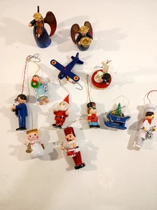 12 adornos navideños de juguete de madera surtidos (como se muestra) buen estado - Imagen 1 de 9