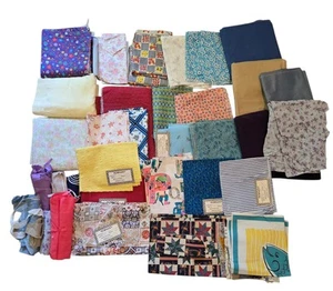 Stoffpaket 25 Pfund Vintage Baumwolle gemischt Polyesterreste Nähen Quilten Basteln - Bild 1 von 9