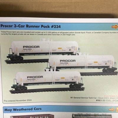 New! N-Scale MT 983-00-234 Procor 3-Pack $124.95 Make offer Just Arrived! - Image 1 of 4