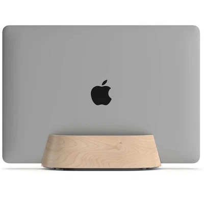 Soporte vertical para portátil en madera de arce, soporte vertical ajustable y base, portátil... Foto 1 de 4