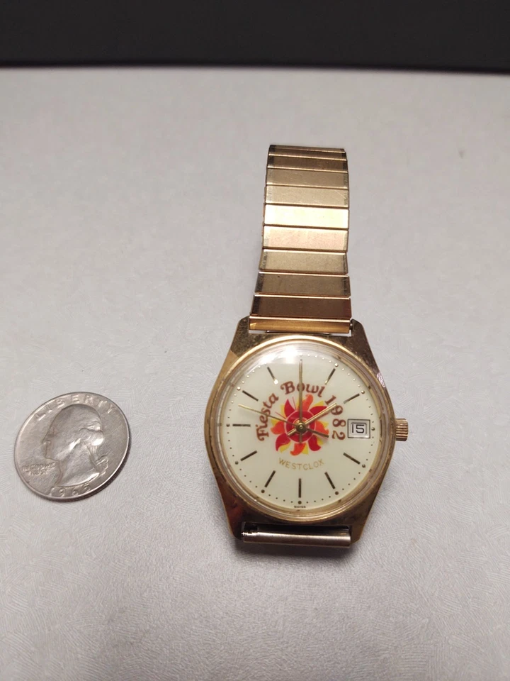 RELOJ FIESTA BOWL 1982 USC TROJANS PENN STATE NITTANY LIONS JUGADOR DE FÚTBOL AMERICANO Foto 1 de 3