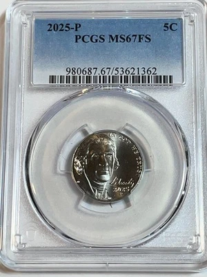 2025 P PCGS MS67FS JEFFERSON NICKEL - Image 1 of 2