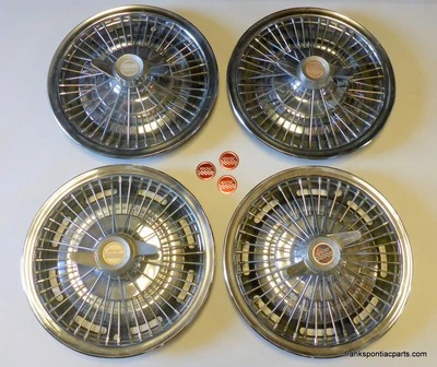 Tapacubos giratorios Pontiac GTO 1964-66 14" (4) tapacubos LeMans Tempest 64 65 Foto 1 de 4