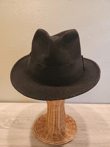 Vintage Dobbs Fedora Hut Fifth Avenue New York schwarz Größe 7 3/8 - Bild 1 von 11