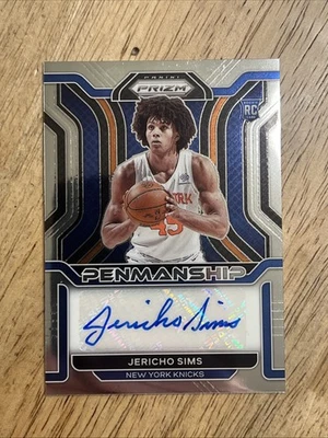 Jericho Sims 2021-22 Panini Prizm Rookie Penmanship Auto New York Knicks - Image 1 of 2