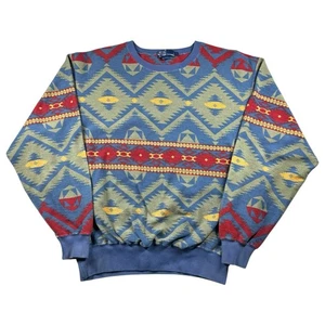 Vintage Polo Ralph Lauren Aztec Southwestern Beacon Knit Sweatshirt Sz XL - Picture 1 of 11