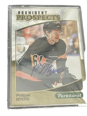 19/20 2019 UD PARKHURST PHILIPPE MYERS PP-22 PROMINENT PROSPECTS GOLD AUTO FLYER - Image 1 of 3