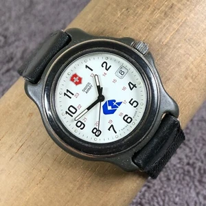 Swiss Army Men Nylon 38mm Quartz Analog For Watch Parts Or Repair Only 7 3/4" - Picture 1 of 11