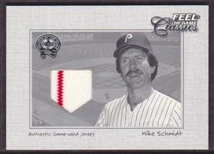 2001 Greats of the Game Baseball Feel Game Classics Mike Schmidt JERSEY Phillies