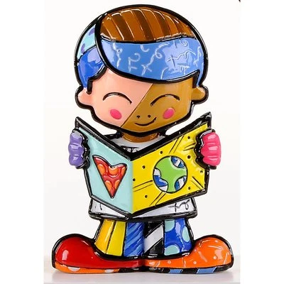 Mini estatuilla escultura miniatura Romero Britto 'Teddy, School Boy' 2012 **NUEVA** Foto 1 de 4