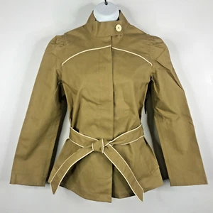 Vintage 90s/Y2K Marc Jacobs Khaki Beige Belted Short Trenchcoat Size XS - Bild 1 von 8