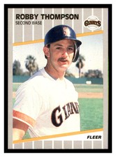1989 Fleer #344 ROBBY THOMPSON San Francisco Giants