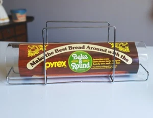 Vintage 1970s Pyrex Bake a Round Glass Tube with Holder  with Box - Picture 1 of 13