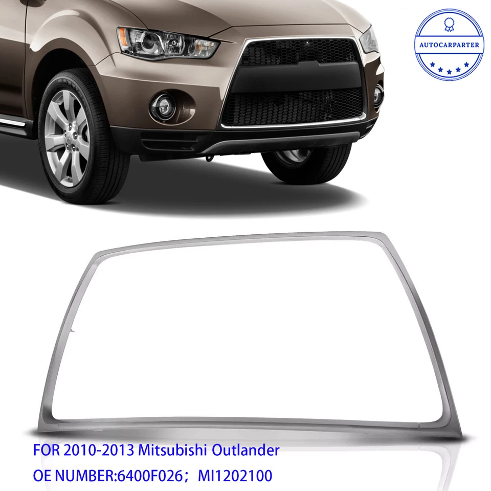 Chrome Front Bumper Grille Trim Fit For 2010-2013 Mitsubishi Outlander 6400F026 Foto 1 de 4