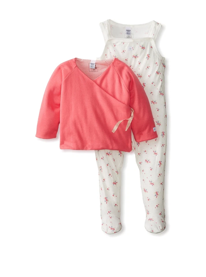 Petit Bateau baby girl terrie one pc footie and jacket NWT - Image 1 of 1