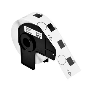 1Roll Round Thermal Paper Labels White DK-1218 for Brother QL Diameter 24mm - Picture 1 of 21