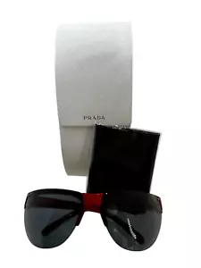 Authentic Prada Red Frame Sunglasses SPS 03F With Case - Picture 1 of 10