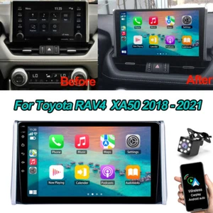 10.1" Carplay For Toyota RAV4 2018-2020 GPS Car Stereo Radio WiFi Android Auto - Picture 1 of 17