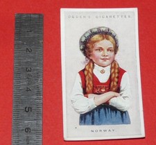 CARD OGDEN'S 1923 CHILDREN OF ALL NATIONS N°32 NORWAY NORWAY NORGE CIGARETTES