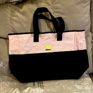 Nikon Camera Logo Beach / Shopping￼ Carry Bag 22” L  * PINK / Black *NEW