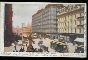 PALACE HOTEL SAN FRANCISCO POSTAL VINTAGE BORDE BLANCO PARTE POSTERIOR INDIVISA - Imagen 1 de 2