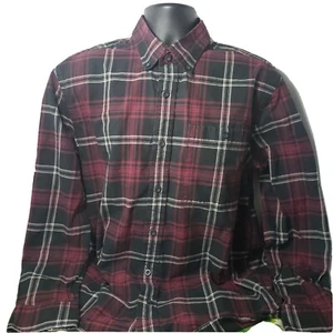 Orvis Mens Button Down Shirt Medium Red Plaid Long Sleeve - Picture 1 of 4