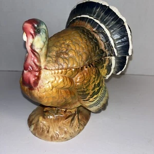 Vintage Turkey Ceramic Covered dish Thanksgiving Turkey Napcoware - Picture 1 of 11