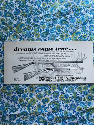 Vintage 1966 Hopkins & Allen Deluxe Buggy Rifle Print Ad Numrich Arms - Image 1 of 4
