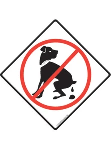 Kein Hundekot - Kein Hundekot außen rostfrei Aluminiumschild oder Vinylaufkleber - Bild 1 von 6