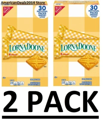 PACK 2 - Galletas de pan corto Lorna Doone (6 por paquete, 30 paquetes) 45 oz cada paquete Foto 1 de 4