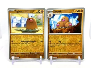 Pokemon SV03 Diglett + Dugtrio 103- 104/197 - Reverse Holos NM/M- US SELLER - Picture 1 of 5