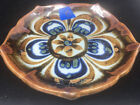 Bread Plate El Palomar Ken Edwards Mexican Pottery Lotus #D Old Blue Green Brown