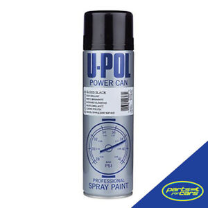 U-POL MATT Black Top Coat Spray Paint POWER CAN 500ml PCMB/AL