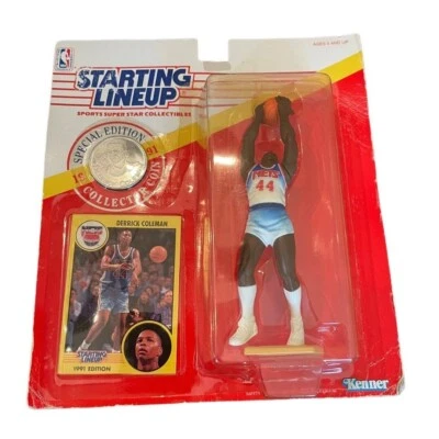 Kenner Derrick Coleman 1991 NBA NJ Nets Starting Lineup Action Figure - Image 1 of 4