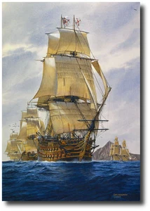 "Paredes de madera de Inglaterra"" de Tom Freeman - HMS Victory de Lord Nelson - Imagen 1 de 1