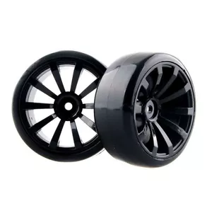 4PCS RC Hard Tires Tyre Plastic Wheel Rim HSP HPI 1:10 On-Road Drift Car Racing - Picture 1 of 3