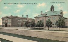 Postcard ~ Hibbing, Minnesota, Washington & Jefferson Schools - 1910