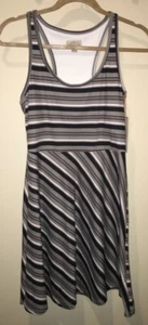 TEHAMA OUTDOOR Grey Black White Racerback Tennis Golf Summer Dress NEW Women S M - Picture 1 of 4