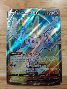 Carta Pokemon Galarian Cursola V 071/073 Sentiero dei Campioni NM Ultra Rara Full Art  - Foto 1 di 2