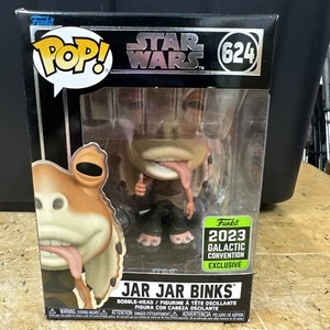 JAR JAR BINKS Pop FUNKO STAR WARS RARE from 2023 Galactic Convention# 624 - Picture 1 of 8