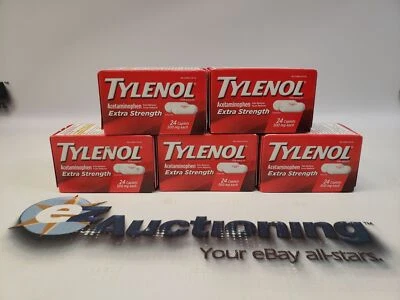 Lote de (5) Comprimidos Tylenol Extra Fuerza 24 Ct Exp. 11/ 2025 Foto 1 de 2