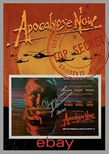 APOCALYPSE NOW MARTIN SHEEN SIGNATURE AUTOGRAMM 4x6 FARBFOTO • NEUWERTIG - Bild 1 von 7
